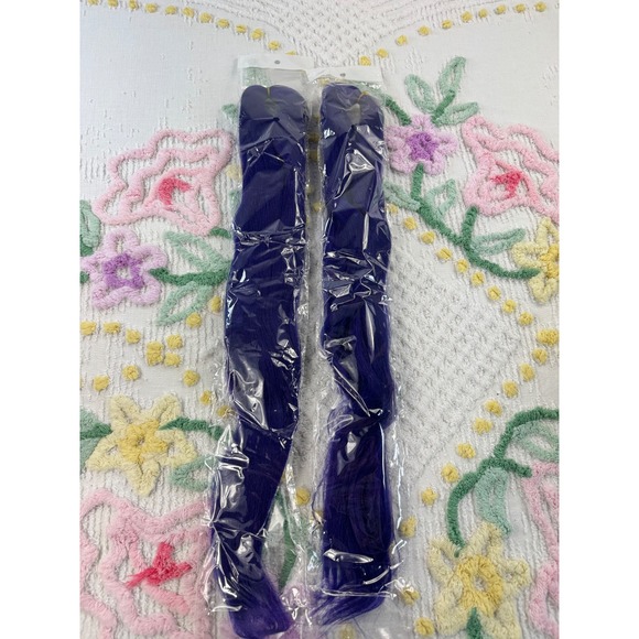 Vivid Royal Blue Braiding Hair Extensions 24 Inch Kanekalon Synthetic Fiber - Picture 4 of 5